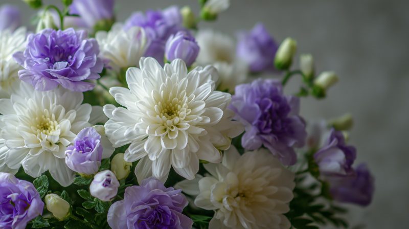 白菊を用いたお供えのお花
