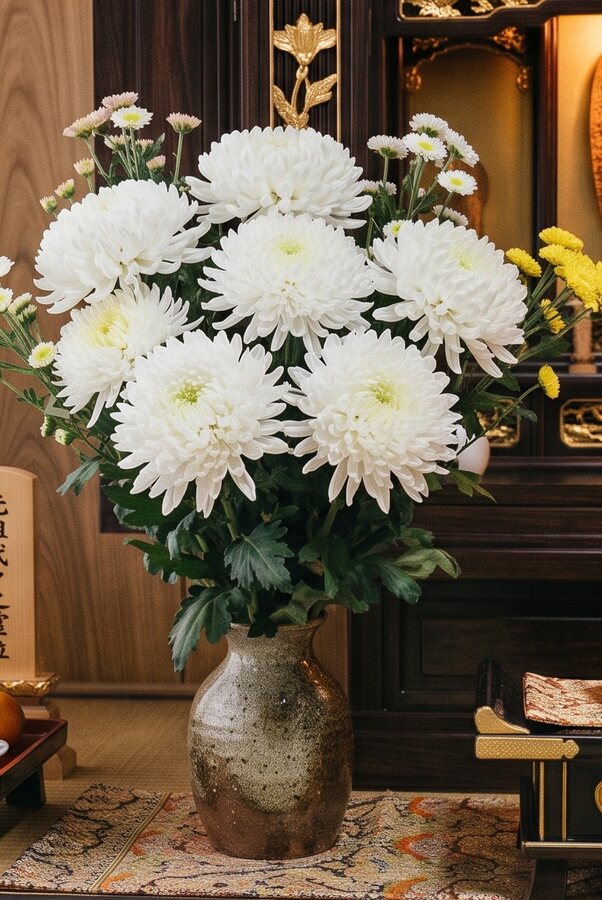 お供えの白菊｜花の八幡屋