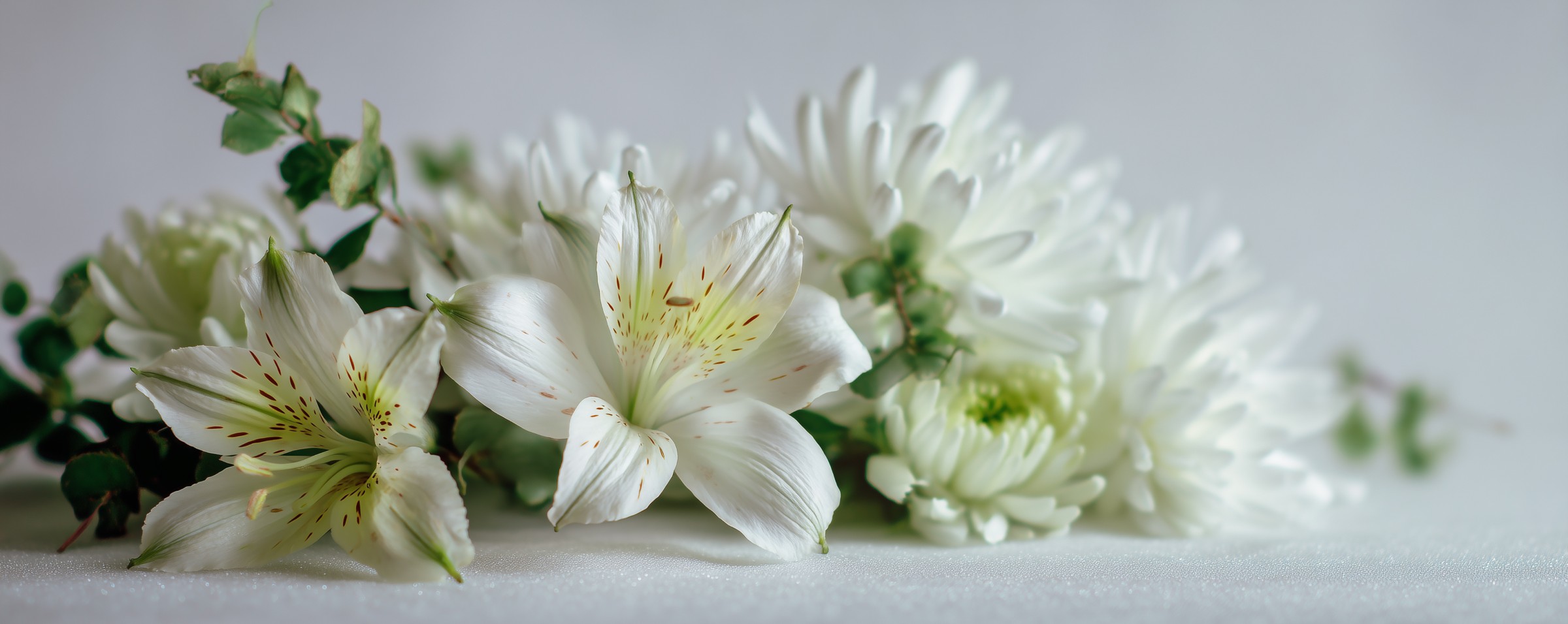 白いお供えの花