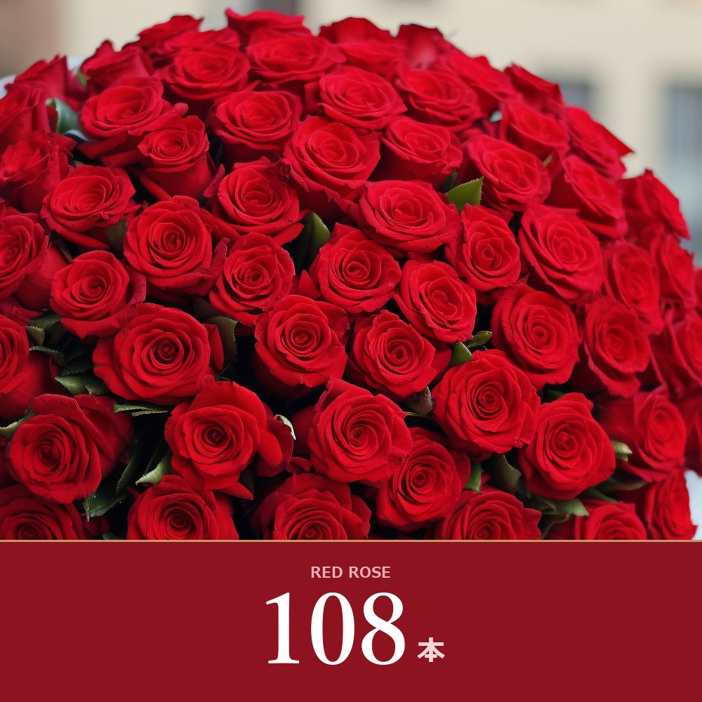 赤バラ108本の花束